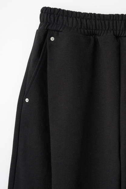 DEEP TUCK SWEAT PANTS / BLACK