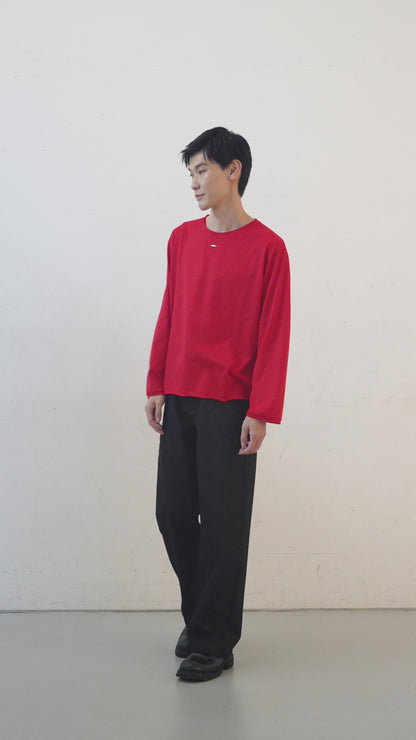 SIGNATURE LONG SLEEVE T-SHIRT / RED