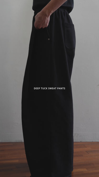 DEEP TUCK SWEAT PANTS / GRAY